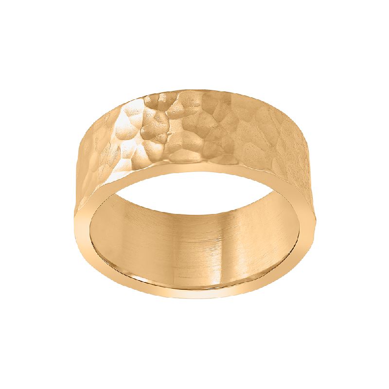 Silber vergoldeter Ring Hammerschlag 