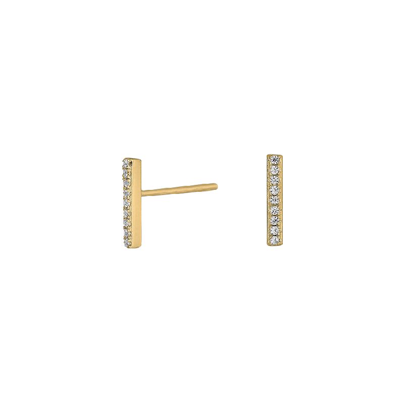 Vergoldete Ohrstecker mit Zirkonia