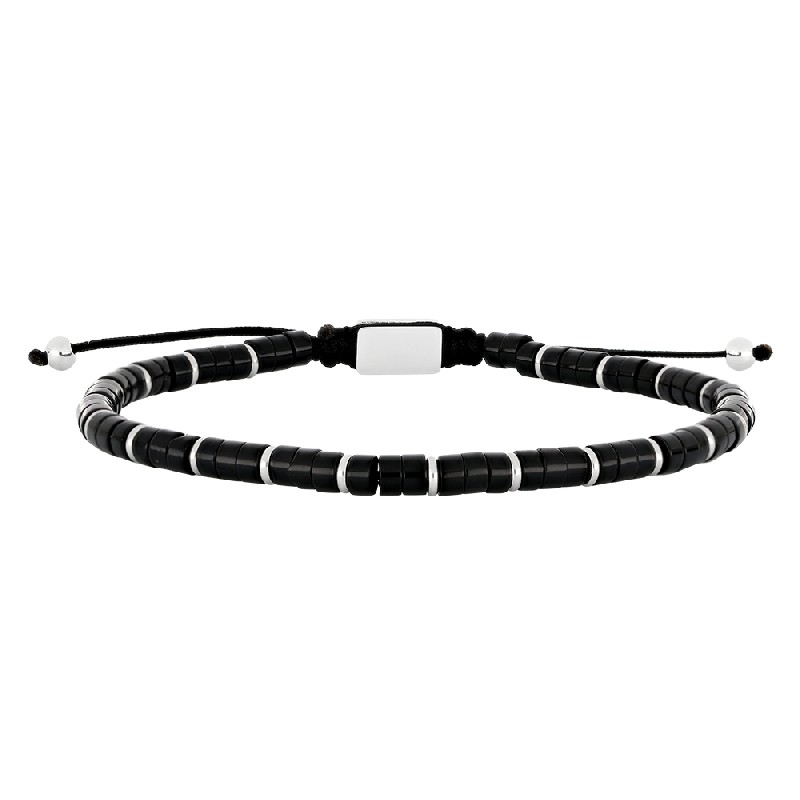 SON Armband matt schwarzer Onyx