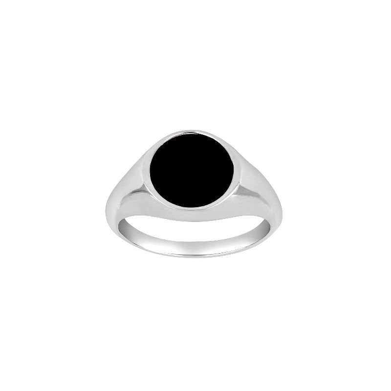Silberring mit schwarzem Onyx
