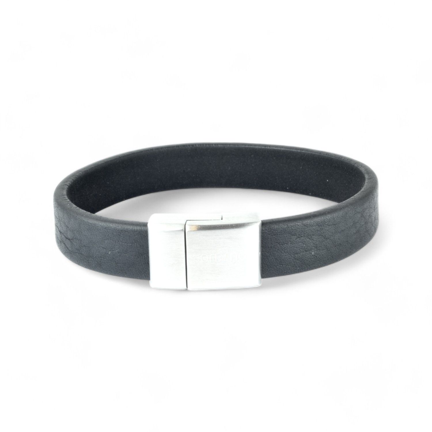 SONArmband schwarzes Kalbsleder 21cm