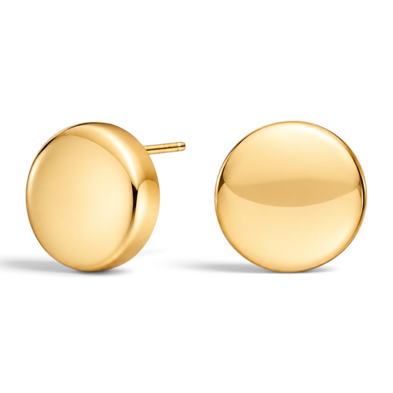 Heide Heinzendorff System-Ohrstecker Ann Damen 925 Silber gelb vergoldet, goldfarben, 14x14 mm