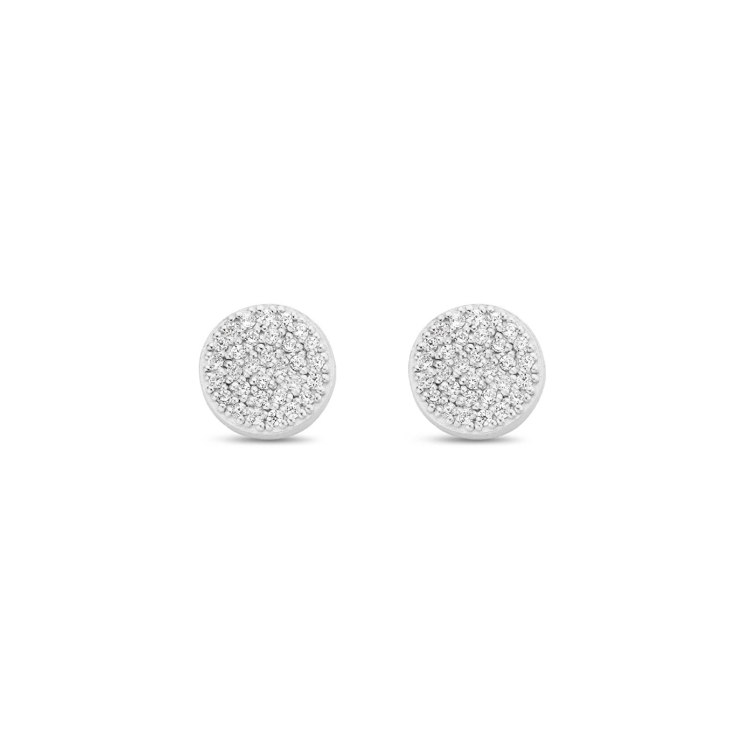 SpiritIcons Energy Ohrstecker für Damen, 925 Silber mit Zirkonia, Ø 8,7mm