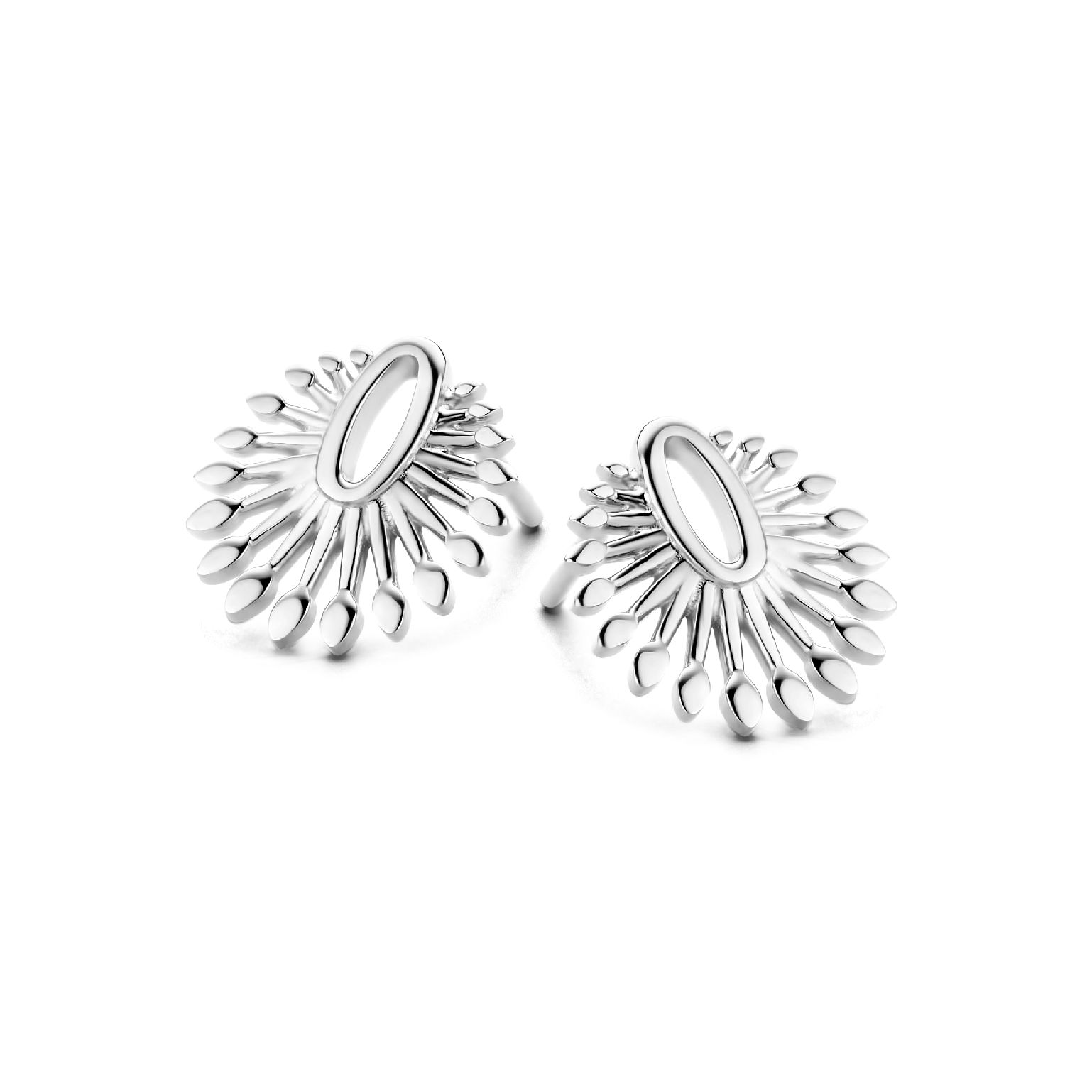 SpiritIcons Phoenix Ohrstecker für Damen, 925 Silber, 11mm, silberfarben