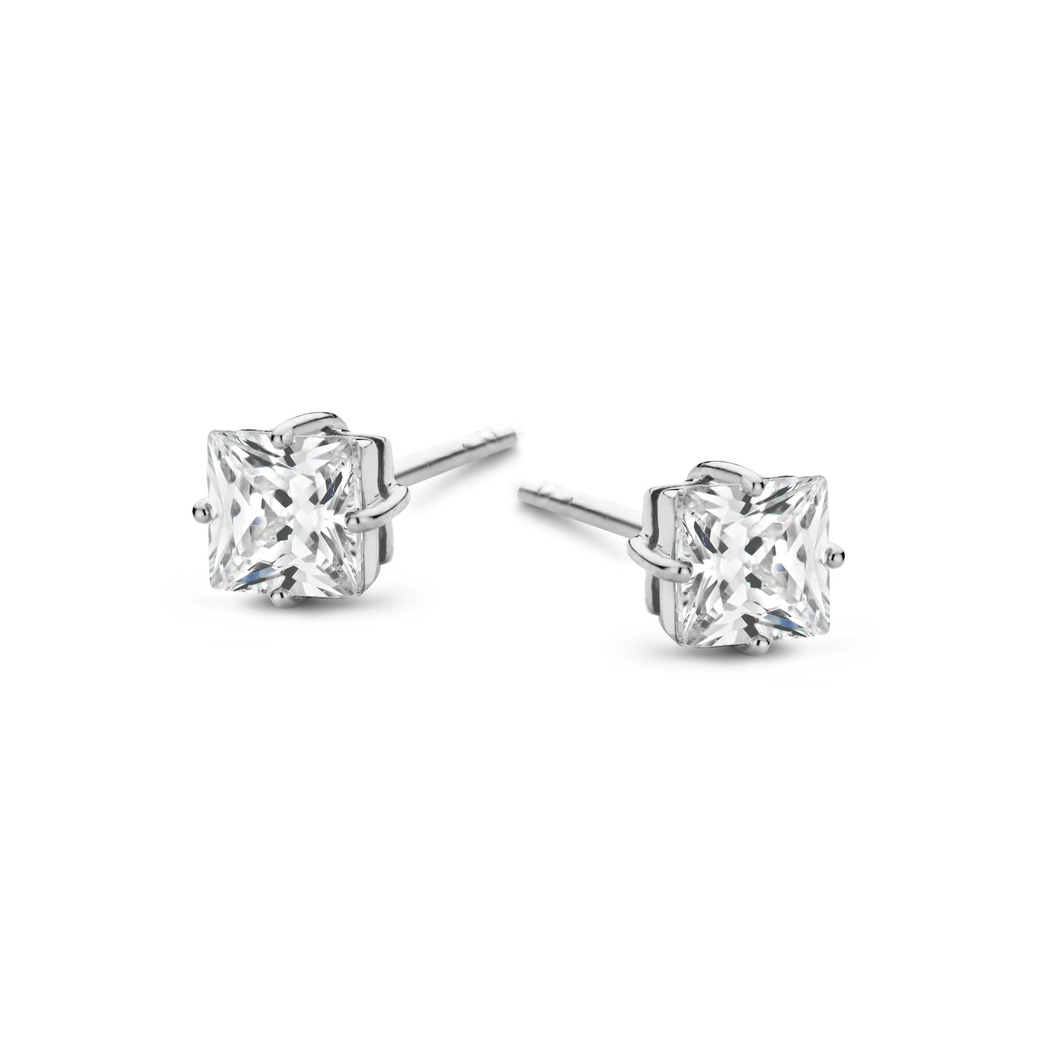 SpiritIcons Cassiopeia Ohrstecker für Damen, 925er Silber, Zirkonia, 4,8mm