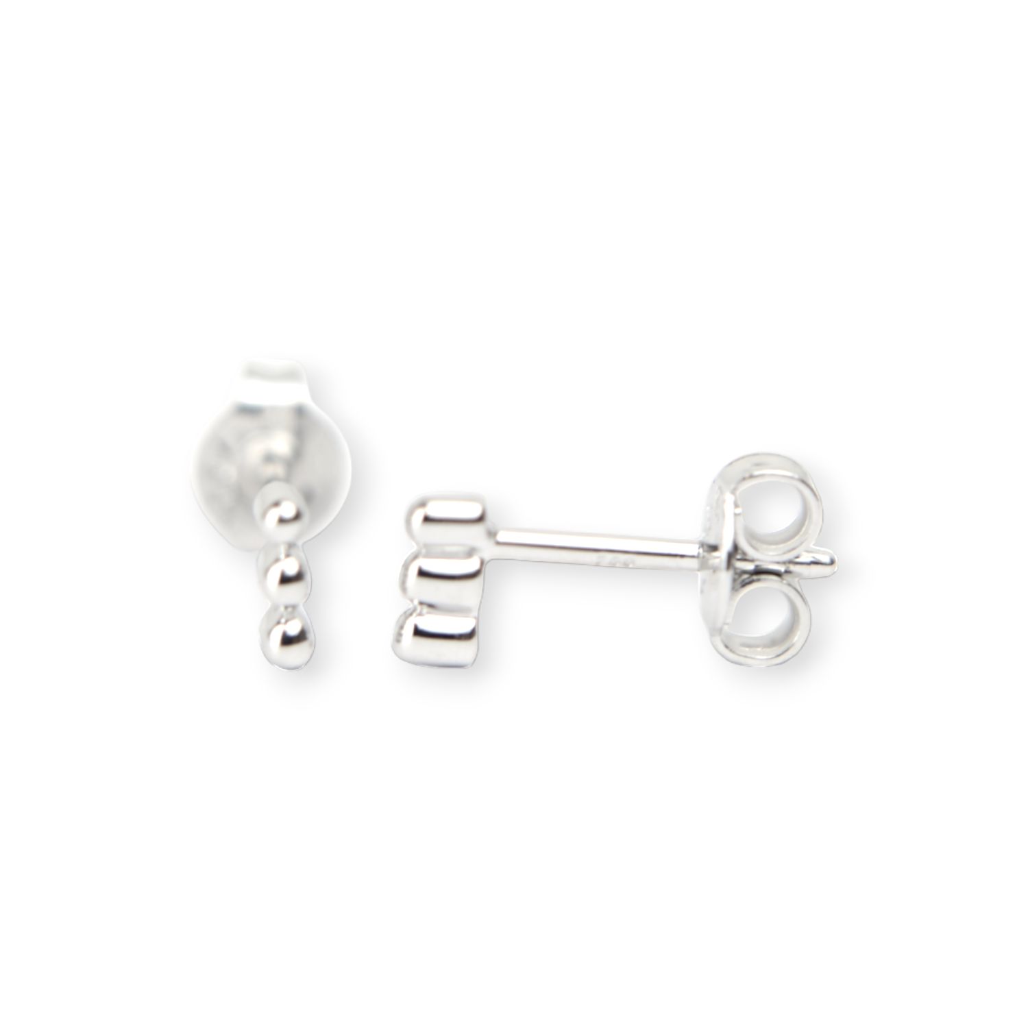 Schmidt Ohrstecker Kugel 750er Weißgold, Damen, 5x1,5mm, Silberfarben
