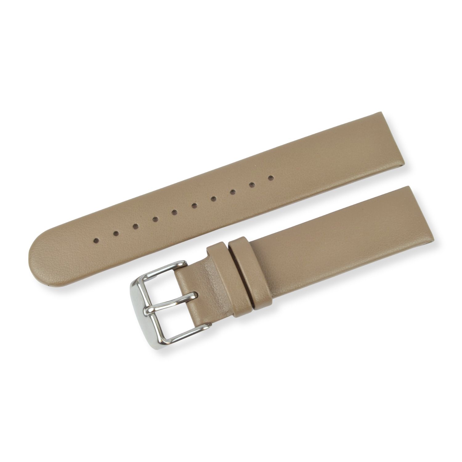 Schmidt Apfel-Vegan Taupe Uhrenarmband, Unisex, Beige, 18mm Anstoßbreite
