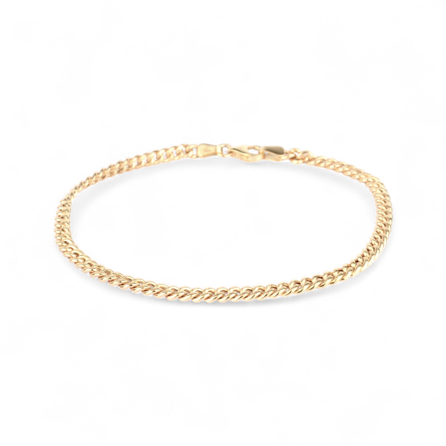Schmidt Armband 375 Gold, Panzermuster, Unisex, 3,5mm, 19cm - Goldfarben