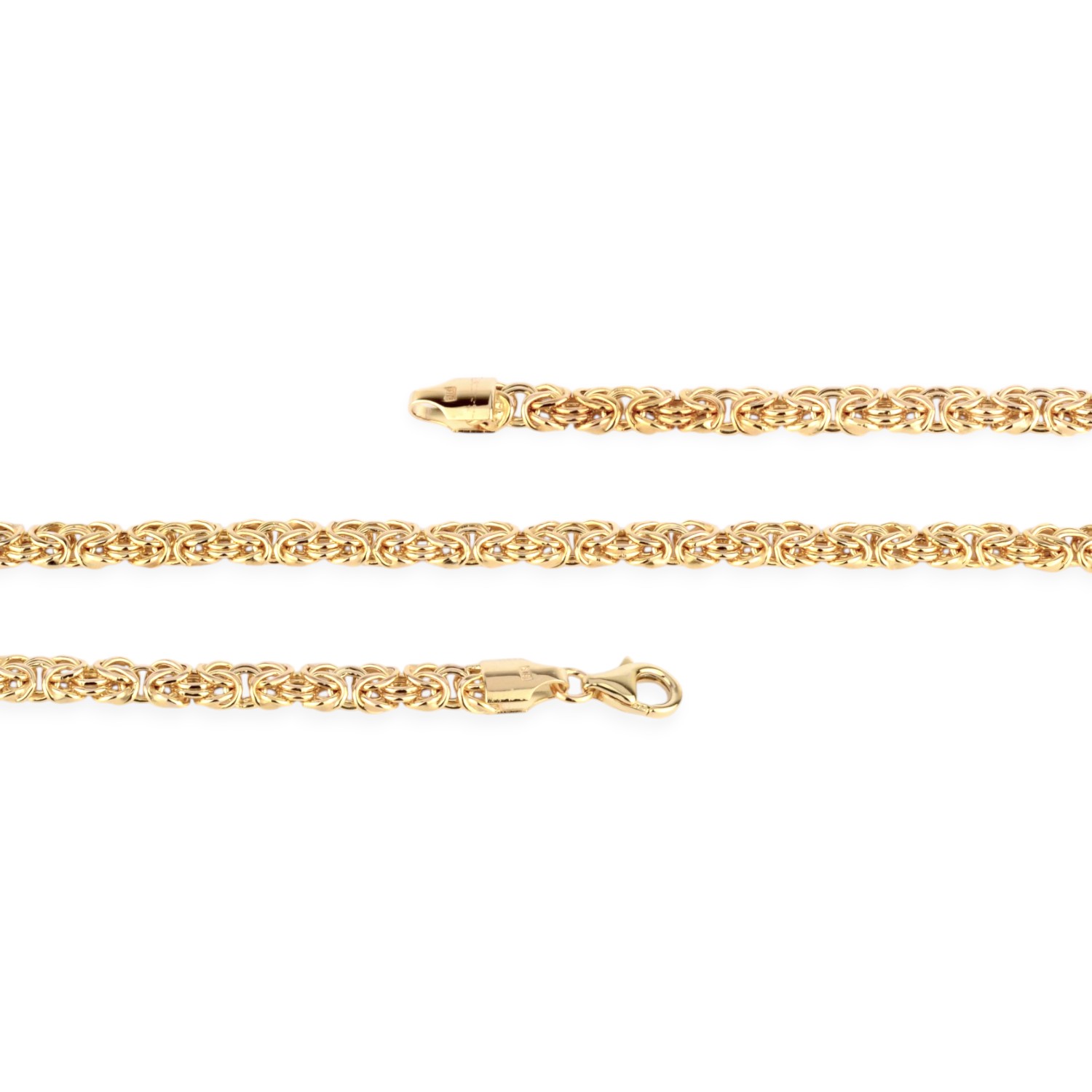 Schmidt Damen Kette 375 Gold, Königskettenmuster flach, 45cm, 4,5mm breit