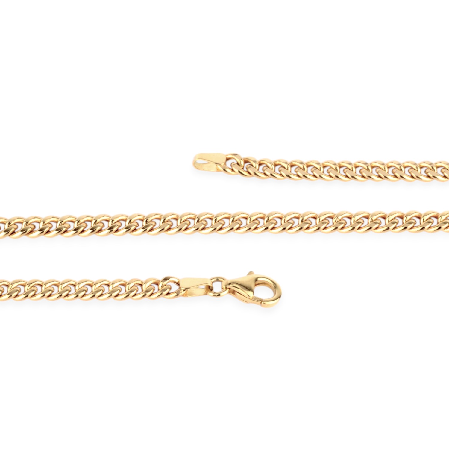 Schmidt Panzerkette, Unisex, 55cm, 585 Gold, 4,3x2mm, Goldfarben