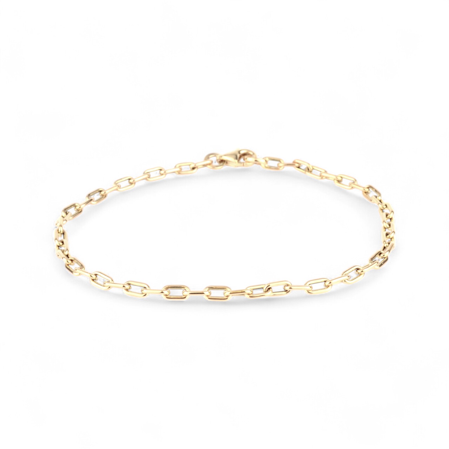 Schmidt Damen Gliederarmband 585 Gold, 19cm Länge, 3mm stark, goldfarben