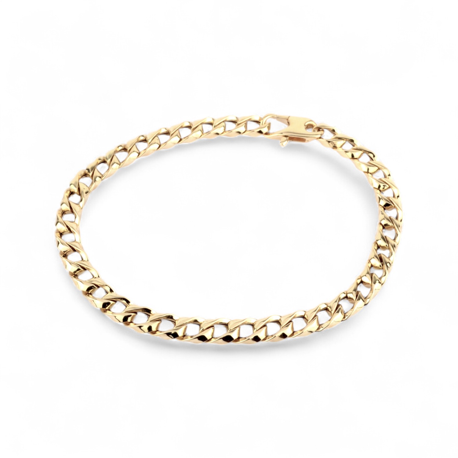 Schmidt Armband Panzermuster, 585 Gold 19cm, 5mm, Unisex, goldfarben