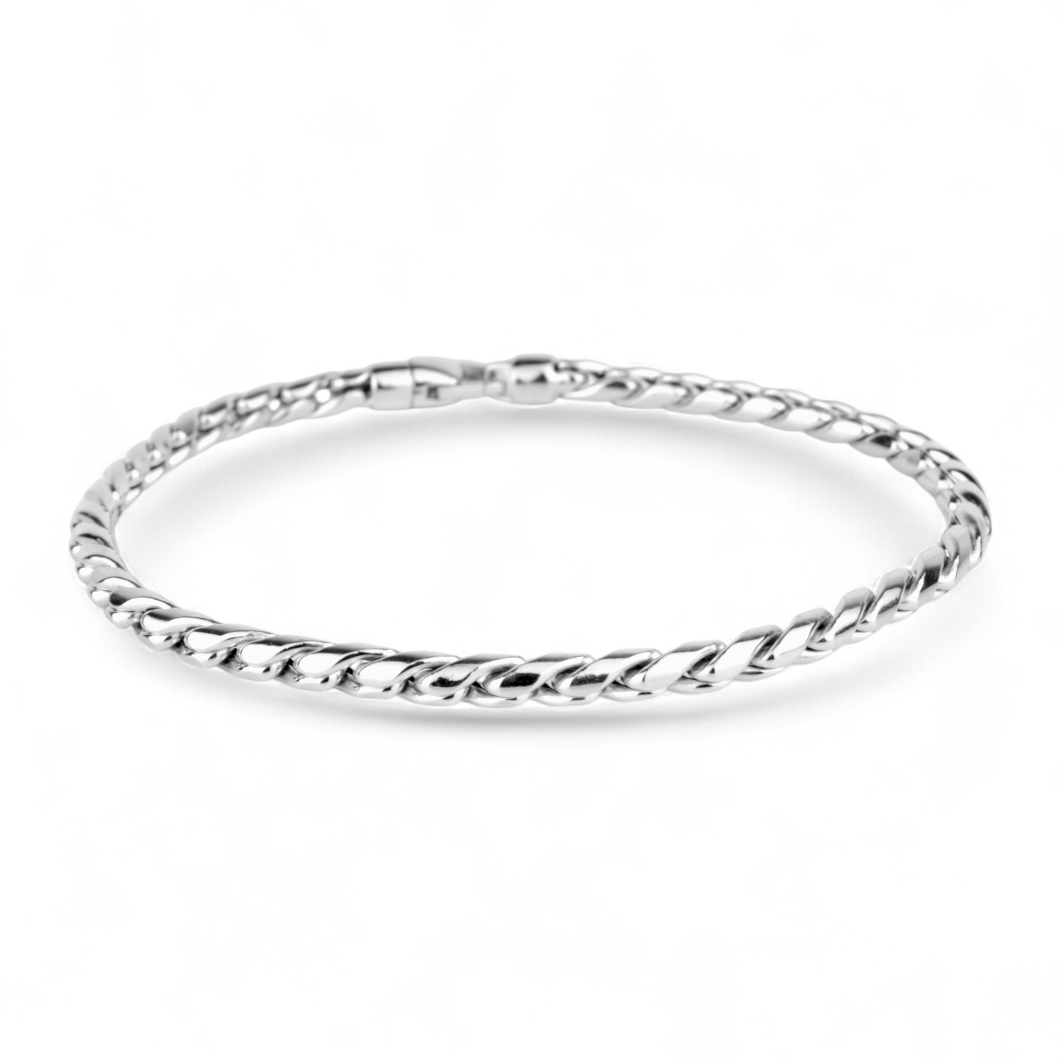 Schmidt Damen Armband in 585 Weißgold, 3,6mm, 19cm, silberfarben