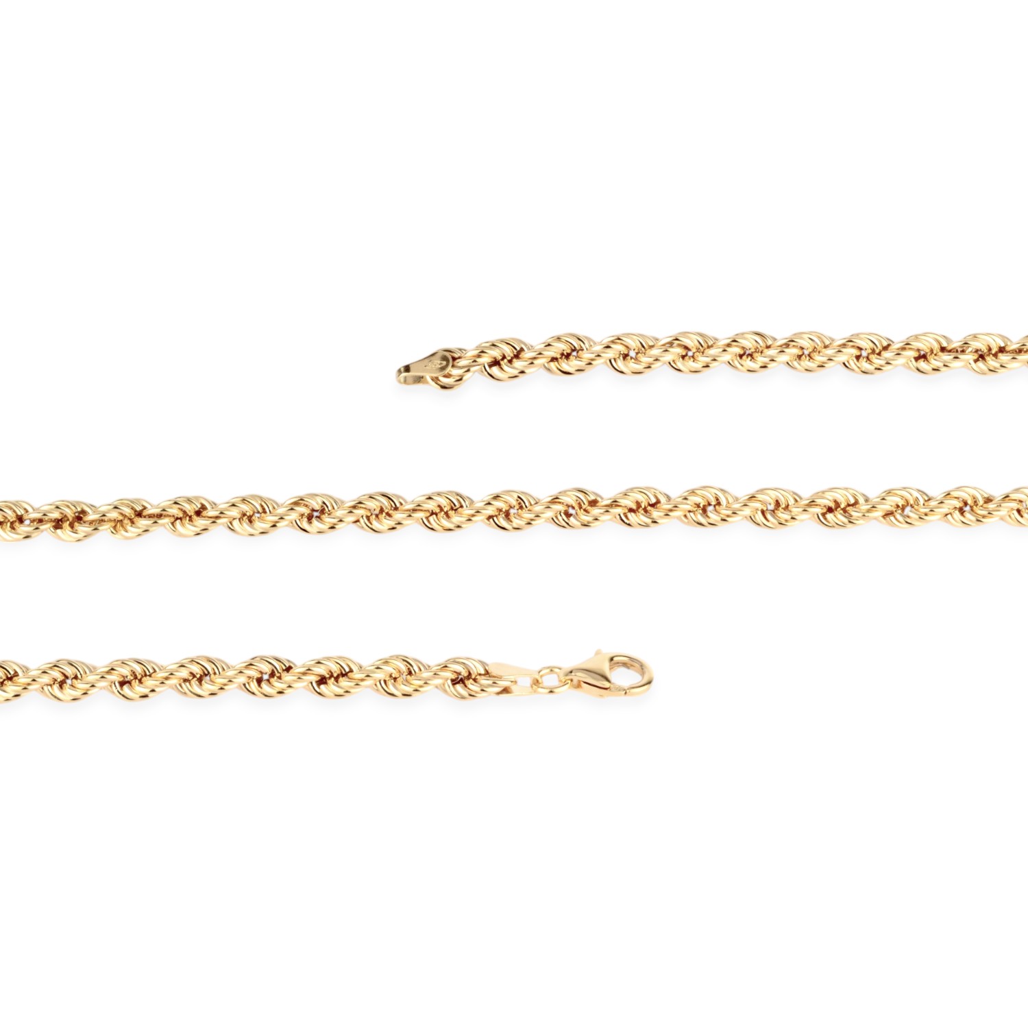 Schmidt Unisex Kette in Gold mit Kordelmuster, 375er Legierung, 50cm, 4,7mm