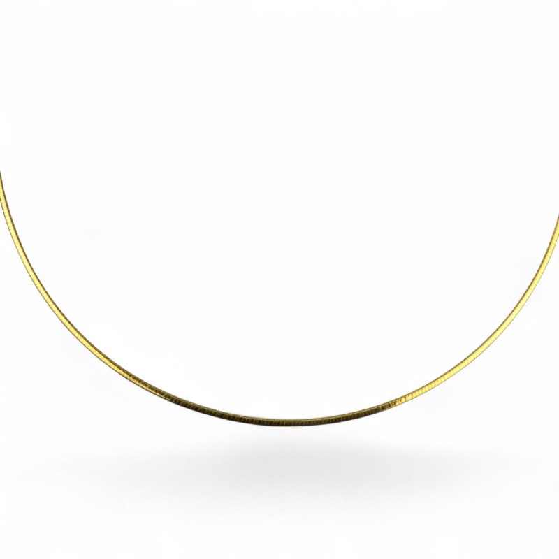 Schmidt Halsreif für Damen, 375 Gold Zweifarbig, Karabinerverschluss, 45 cm