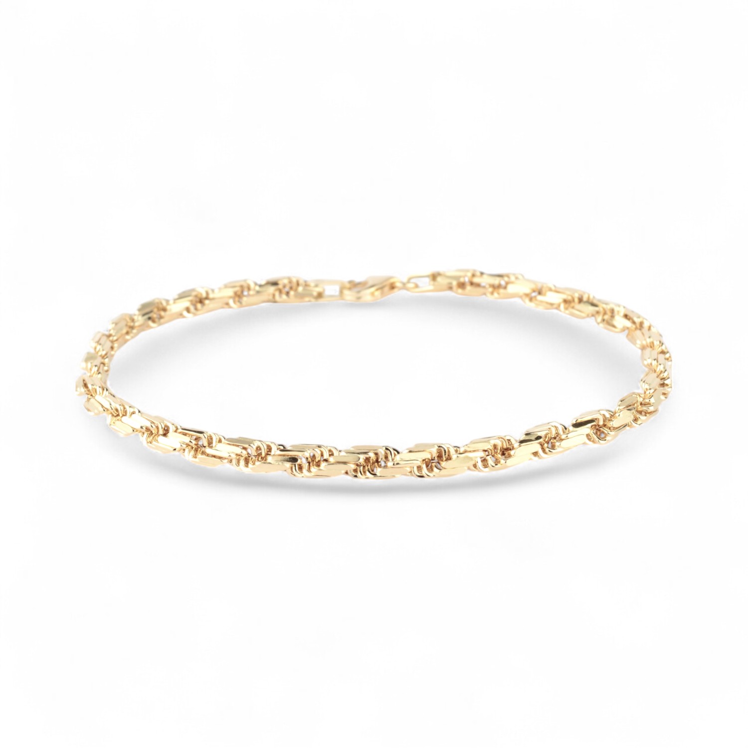 Schmidt Armband Kordel 585 Gold, 19cm, 3,5mm stark, goldfarben für Damen