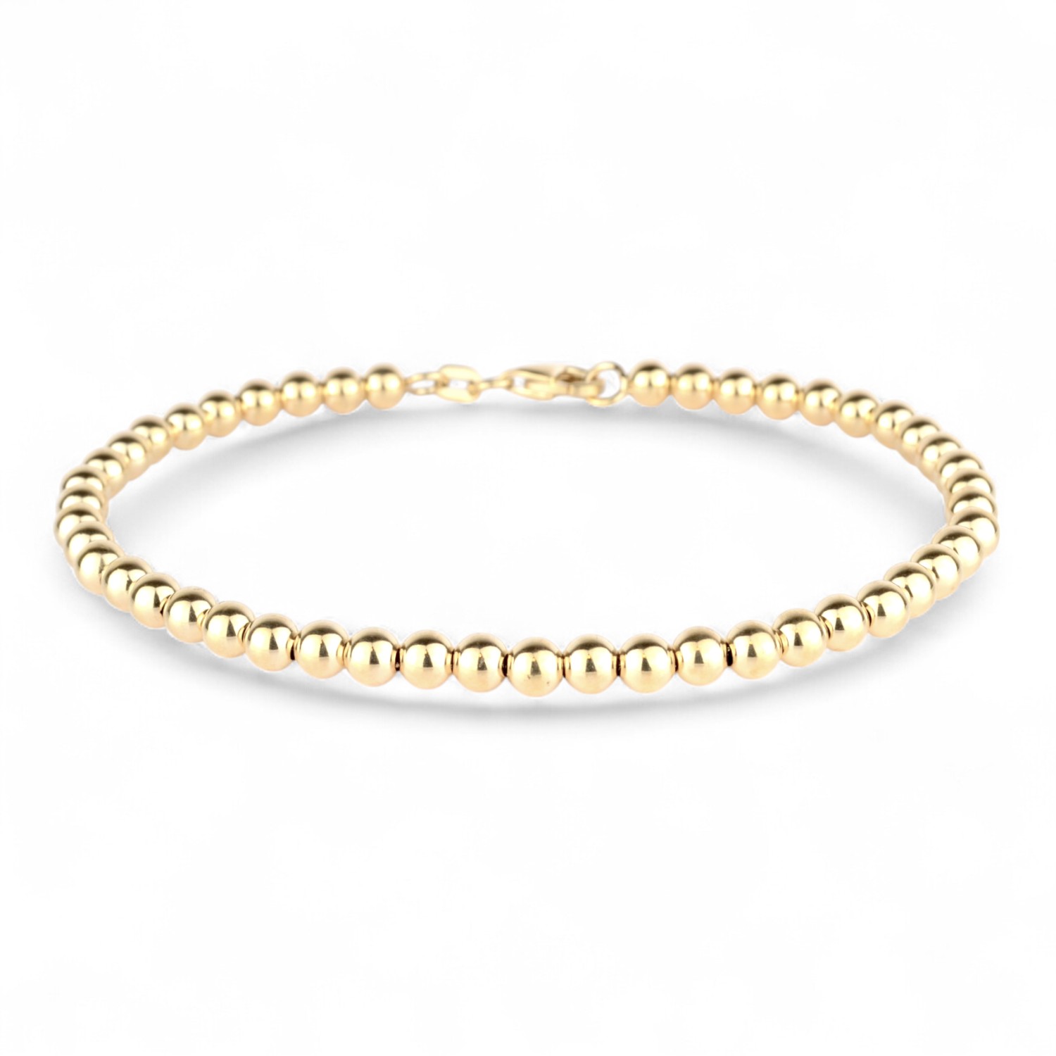 Schmidt Damen Armband 585 Gold, Kugel-Design, 19cm, ca. 4mm - Goldfarben