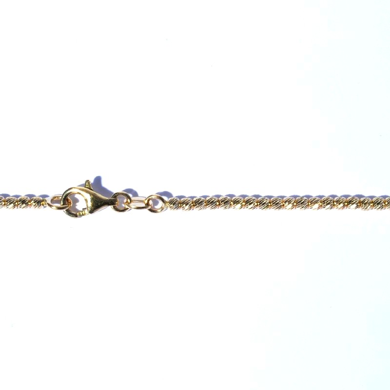 Schmidt Kugelkette in Gold für Damen, 585er Legierung, 19cm, Ø 1,9mm mit Karabiner