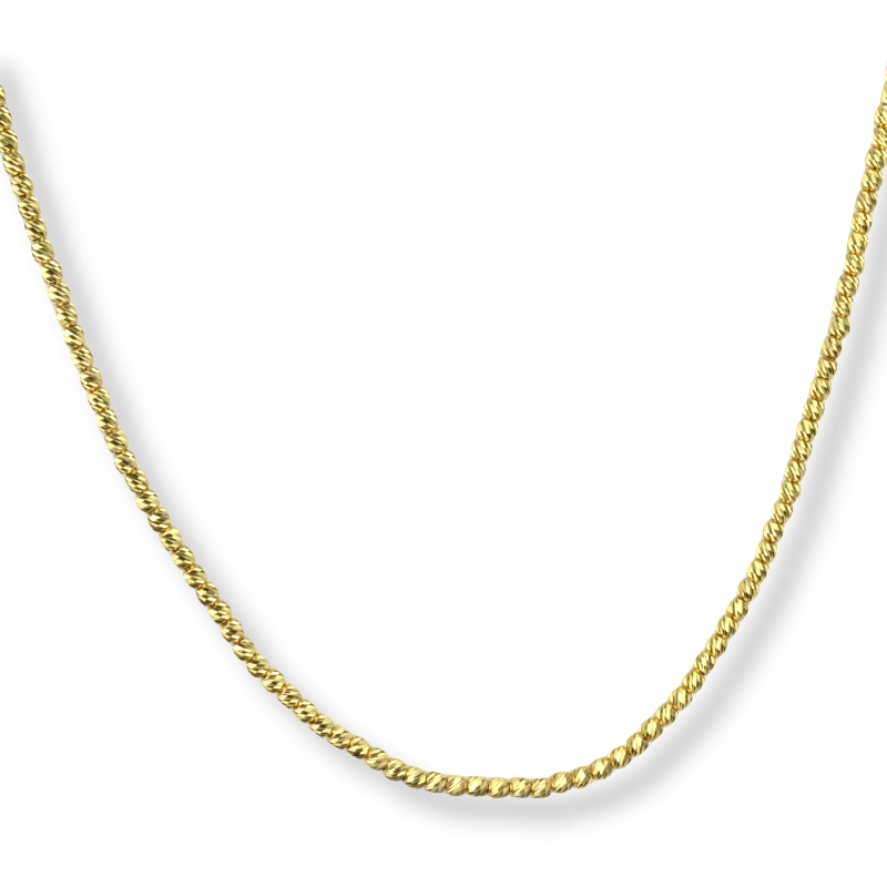 Schmidt Kugelkette aus 585 Gold für Damen, 45 cm, goldfarben mit Karabinerverschluss