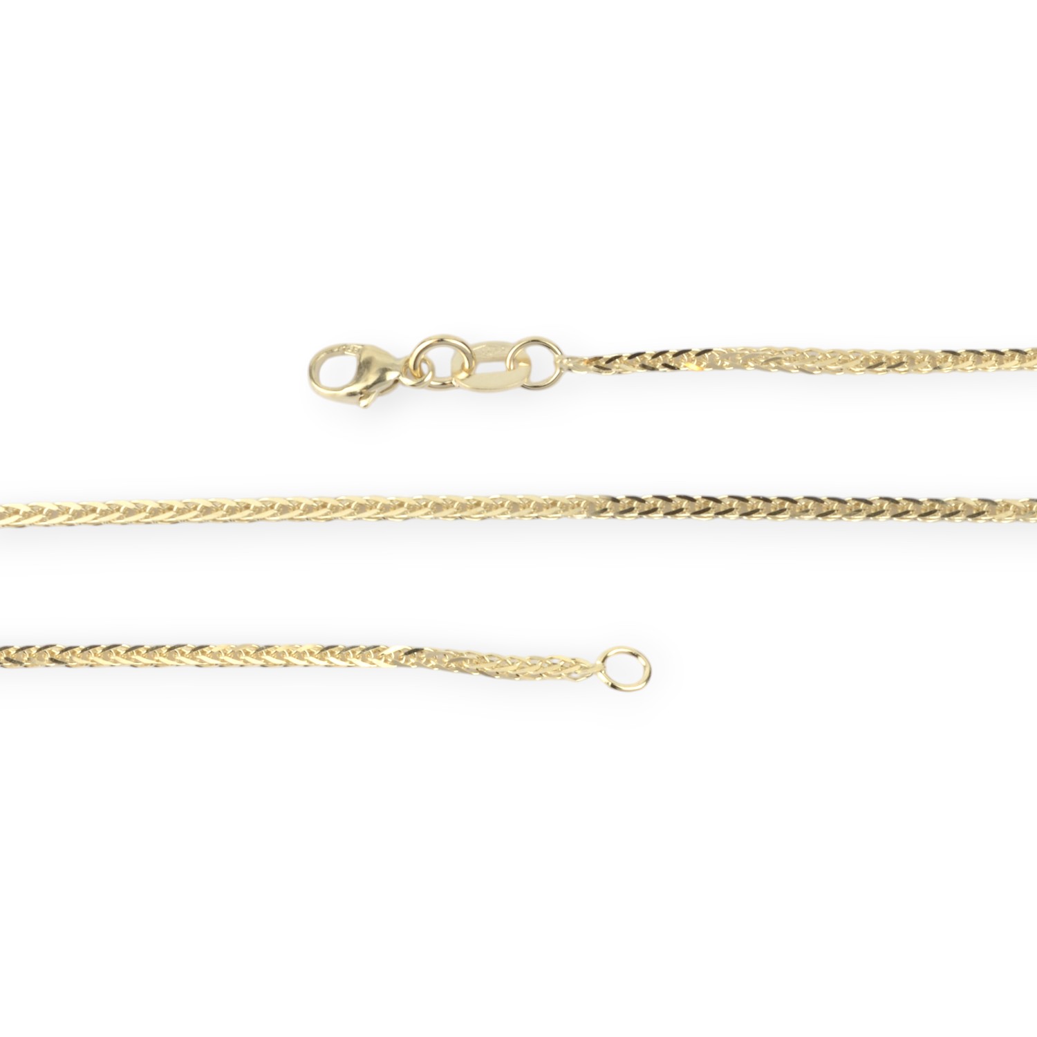 Schmidt Damen Kette Fuchsschwanz 333 Gold 45cm goldfarben, 1,1mm - Elegantes Schmuckstück für jeden Anlass