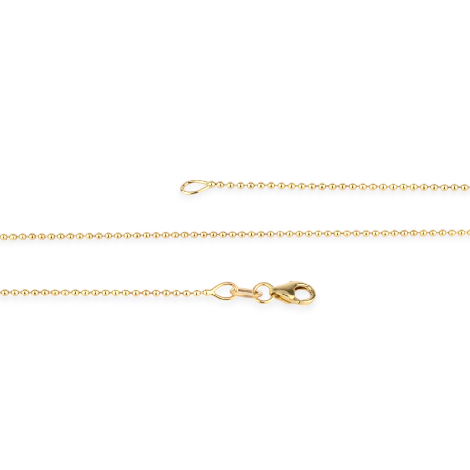 Schmidt Damen Kugelkette 585 Gold, 50cm mit Karabinerverschluss, 1,2mm - Gold