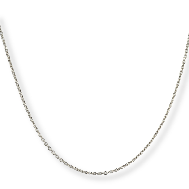 Schmidt Weißgold Kette Anker rund mit Karabiner, 585 Legierung, 45 cm, Damen