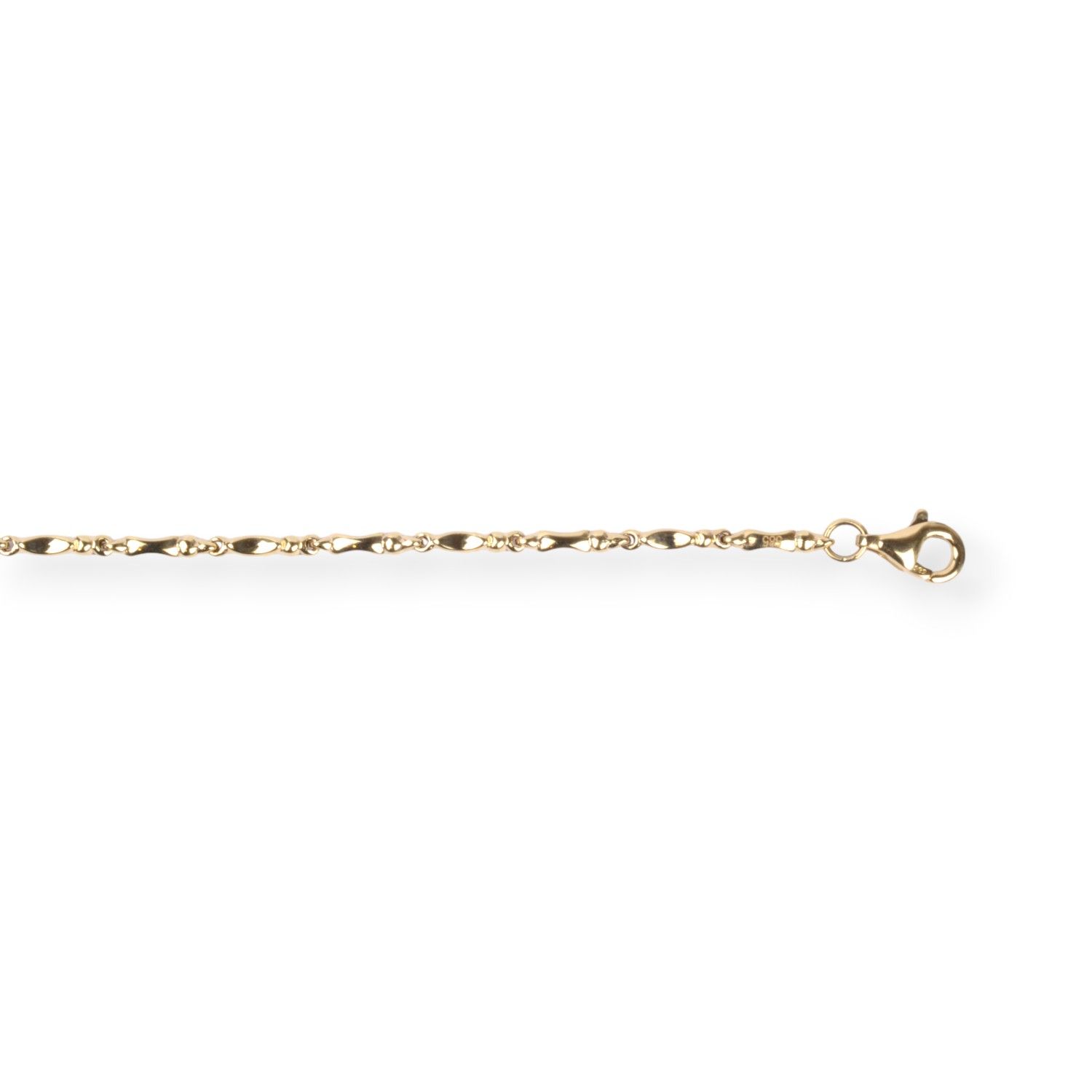 Schmidt Damen Armband 585 Gold, Stäbchenmuster, 19cm Karabiner, Goldfarben