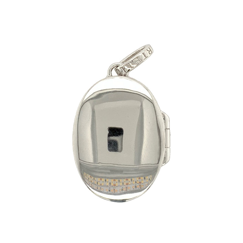 Schmidt Anhänger Medaillon für Damen, 925 Silber, poliert, 20+27,5mm, silberfarben