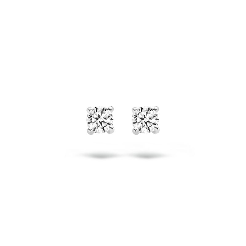 Ohrstecker mit Zirkonia 585er Weißgold
