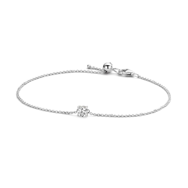 Weißgoldenes Armband mit Zirkonia