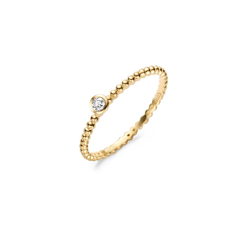 Kugel Ring mir Zirkonia 585er Gold