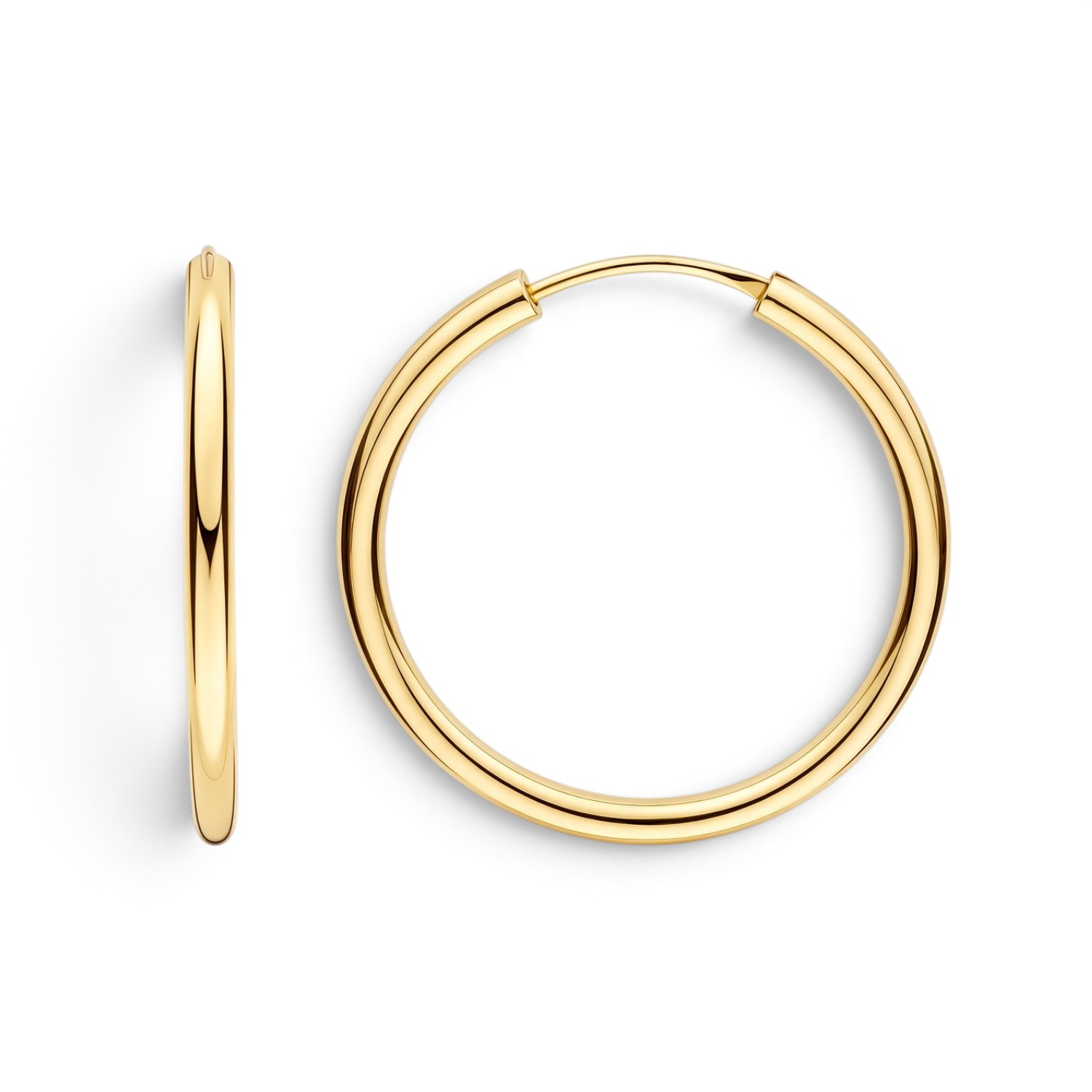 Blush Röhrchen Creolen Damen 585 Gold goldfarben Ø 23,7 mm