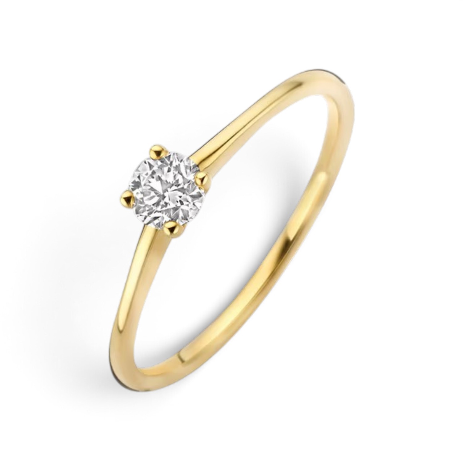 Blush Solitär Verlobungsring Damen 585 Gold mit 0,20 ct Lab Grown Diamant, Größe 54