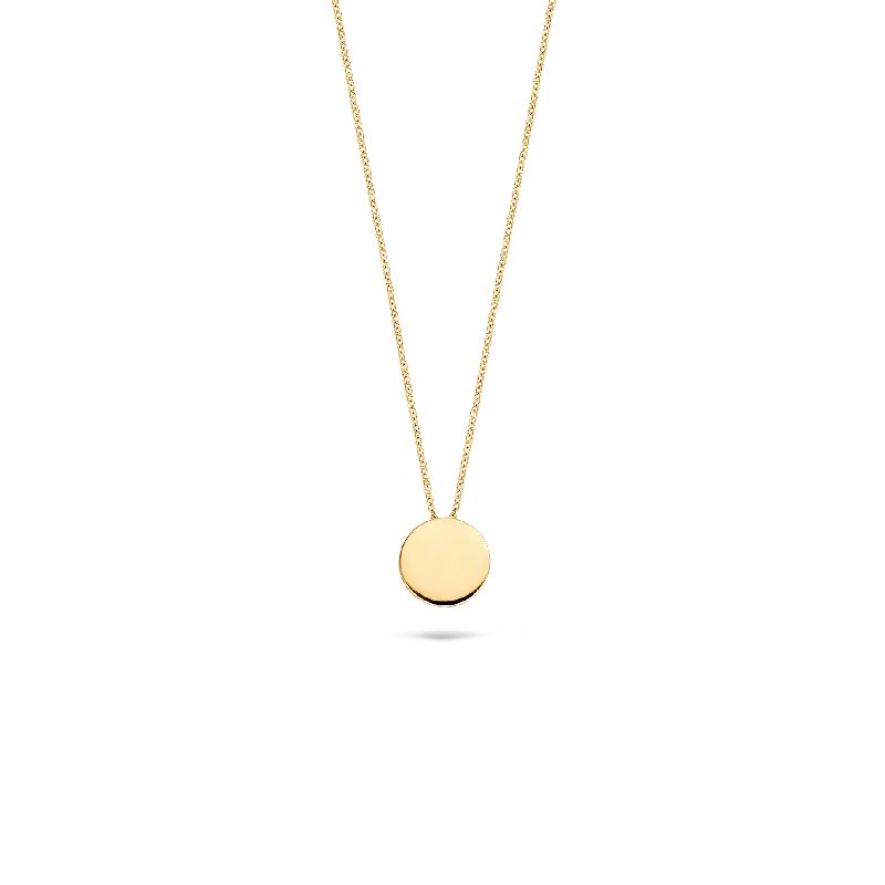 Kette mit Gravurplatte 585er Gold