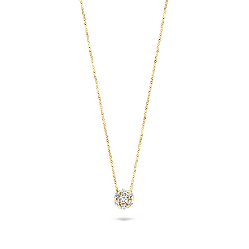 Kette mit Zirkonia Anhänger 585er Gold