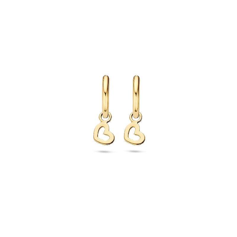 Herzchen Charm für Creolen 585er Gold