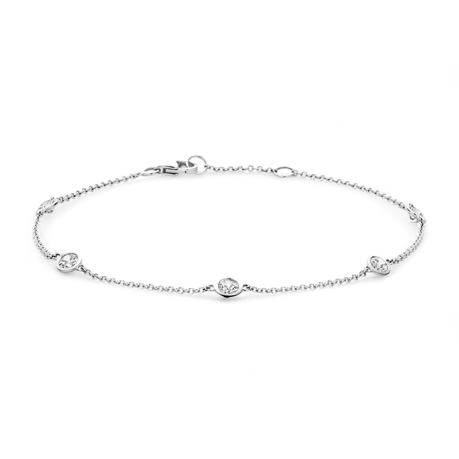 Weißgold Armband mit Zirkonia