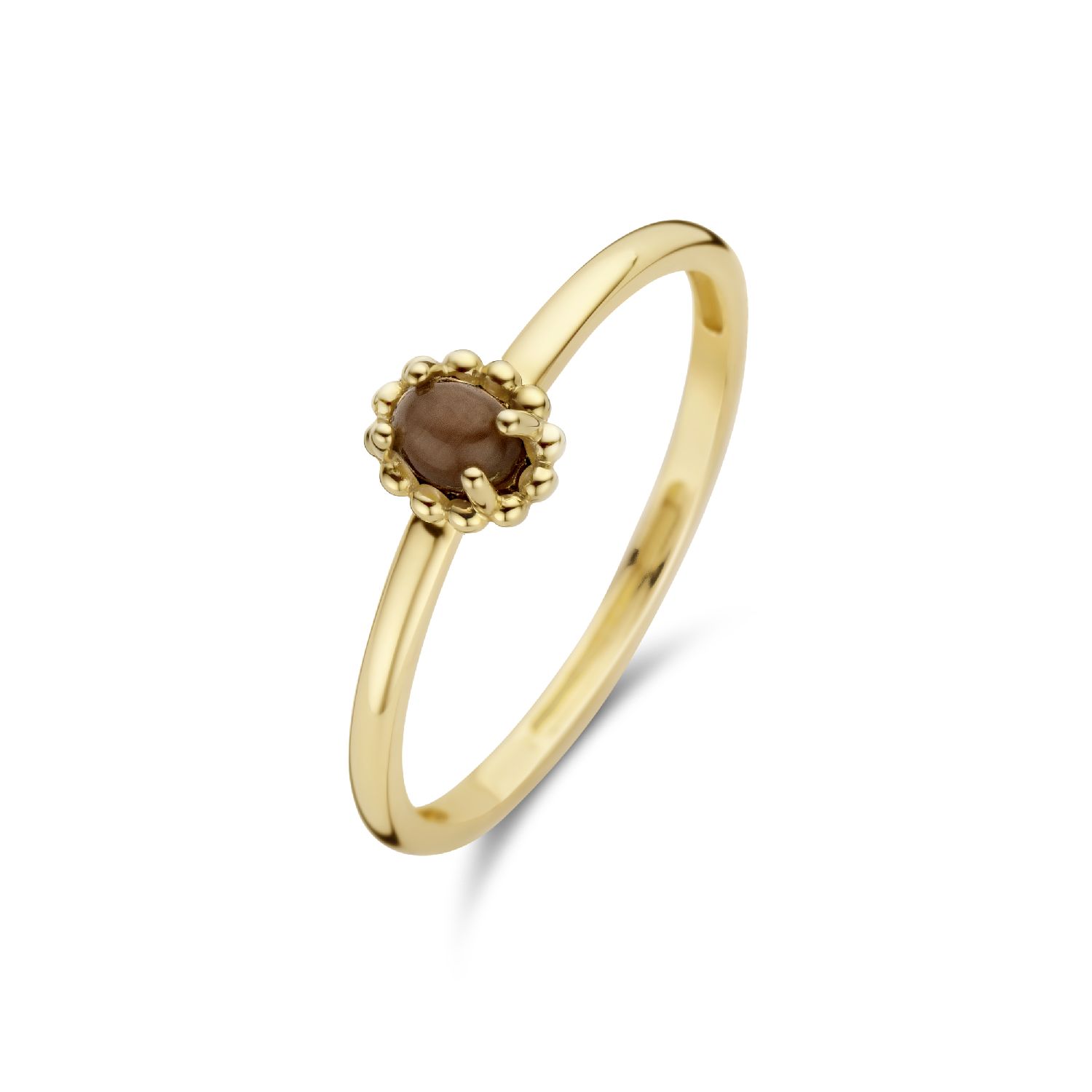 Ring mit braunem Katzenauge