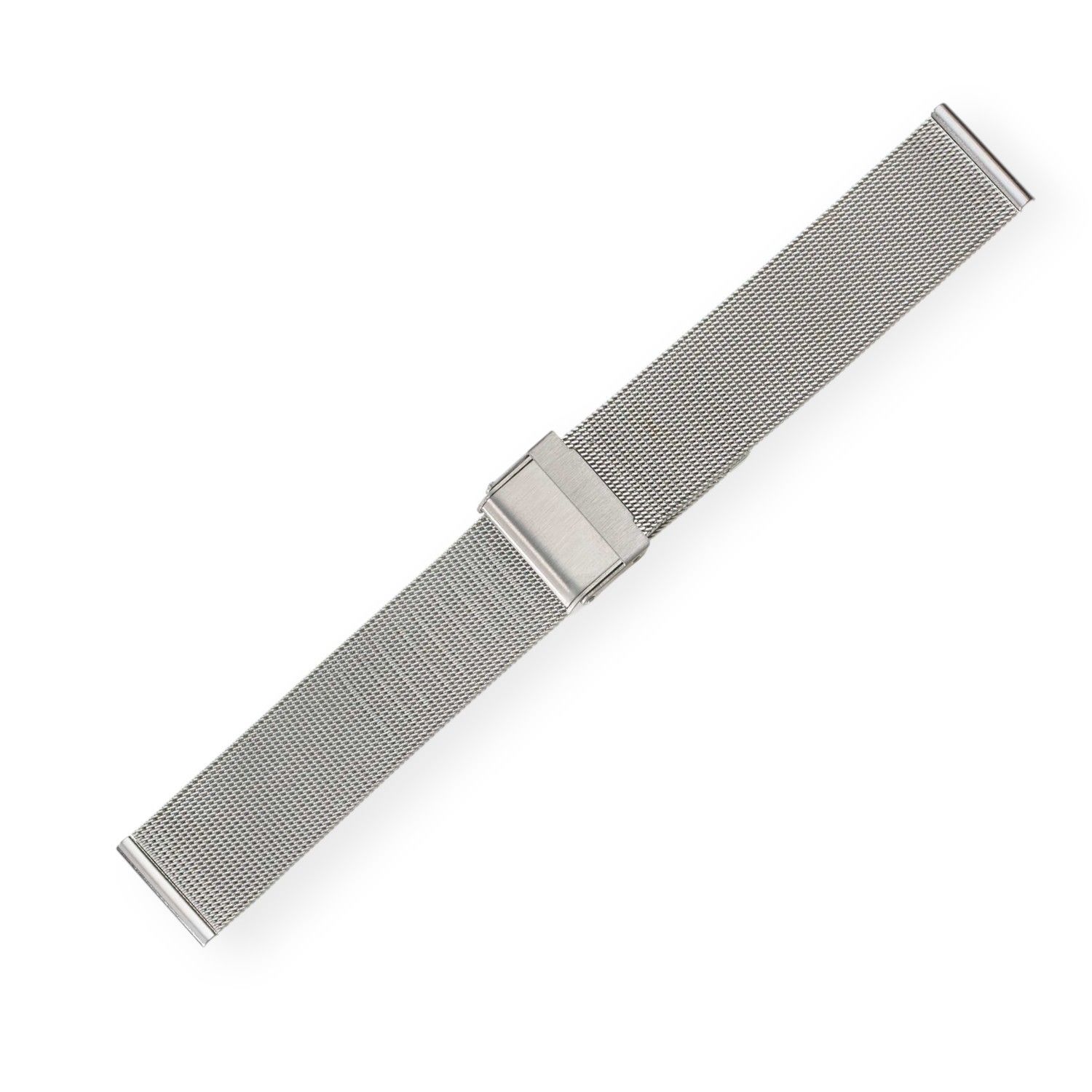 Schmidt Milanaiseband Uhrenarmband für Damen, Edelstahl, 16mm Anstoßbreite, Silber