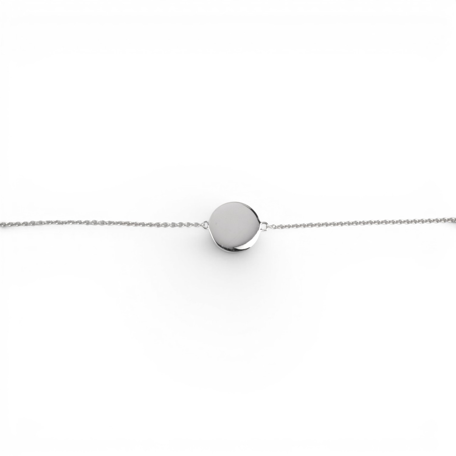 Schmidt Damen Armband mit Platte aus 925 Silber, silberfarben, 10mm, wählbare Kettenlängen 14/16/18cm