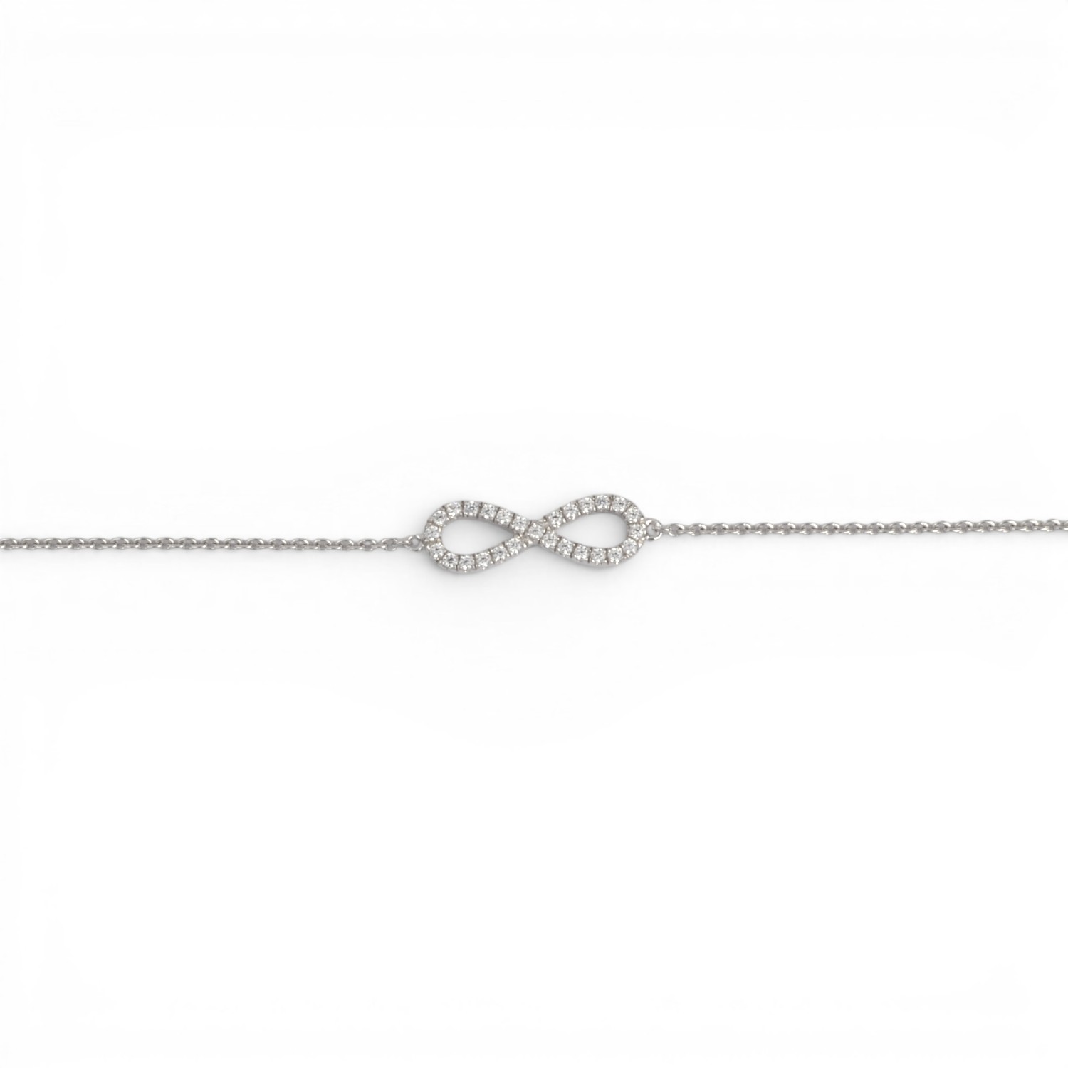 Schmidt Armband Infinity für Damen aus 925 Silber mit Zirkonia, silberfarben, 14-18 cm, eleganter Armschmuck