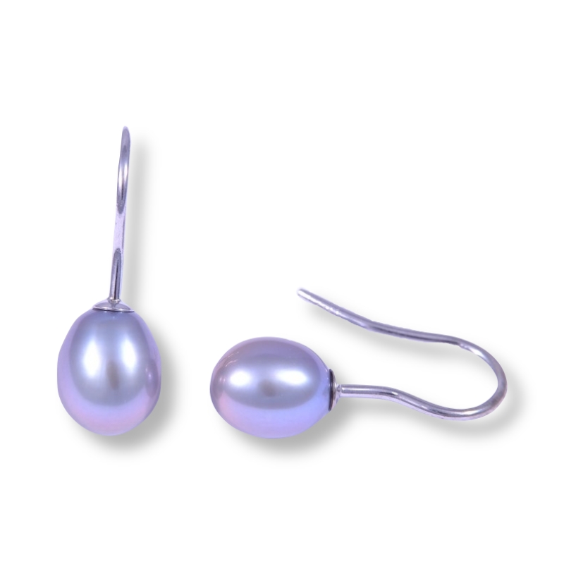 Schmidt Ohrschmuck für Damen, 925 Silber mit 7-7,5mm Süßwasserperlen, silber