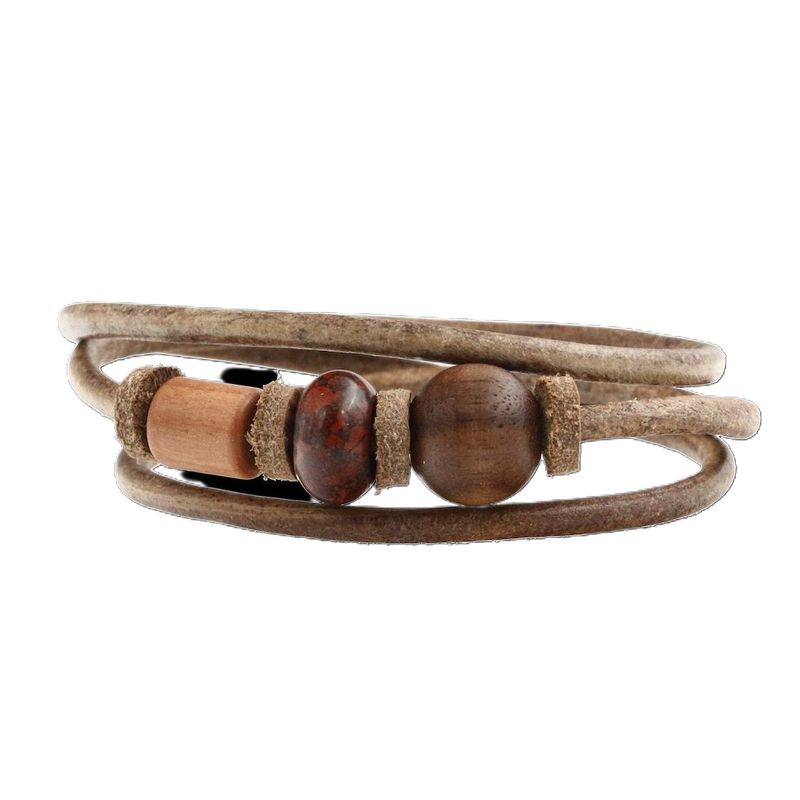 Fire Lederarmband Indian Holz Apfel Nuss