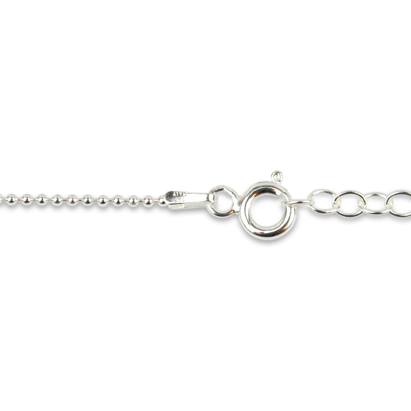Schmidt Damen Kugelkette 925 Silber, 42cm Länge, Ø 1,5mm, silberfarben