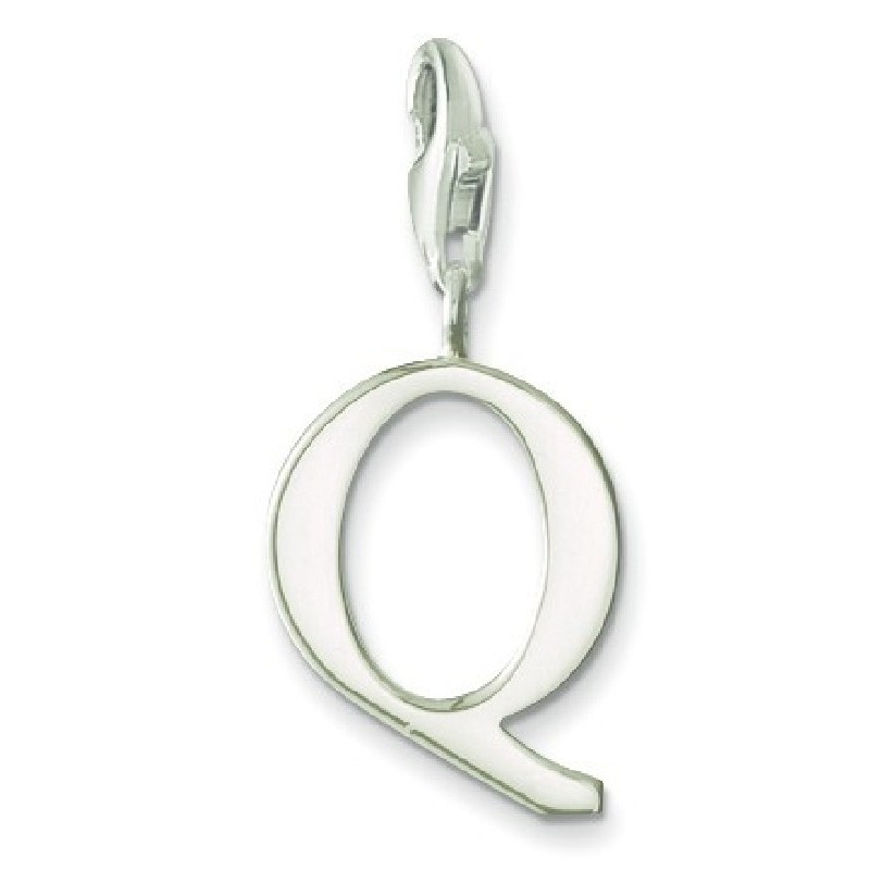 Thomas Sabo Charm-Anhänger Q für Damen, 925er Silber, Farbe Silber