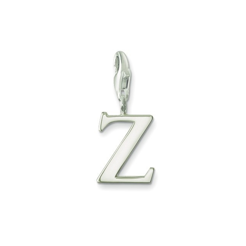 Thomas Sabo Charm-Anhänger Z, 925 Silber, Hauptfarbe Silber, für Damen