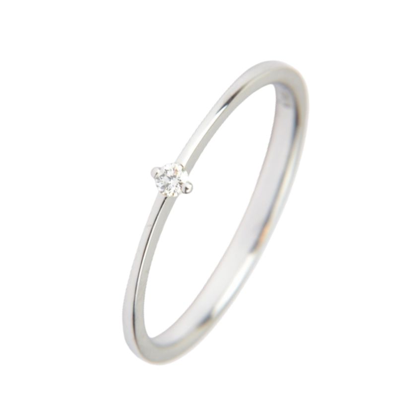 Schmidt Verlobungsring für Damen, 750 Gold, Brillant 0,04 ct, Größe 54