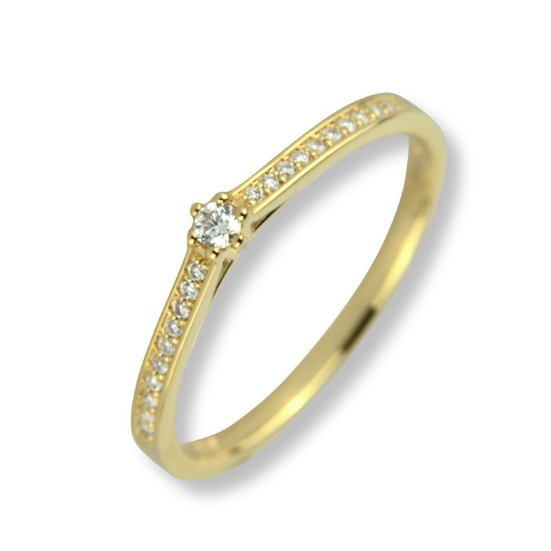 Goldring mit Brillanten