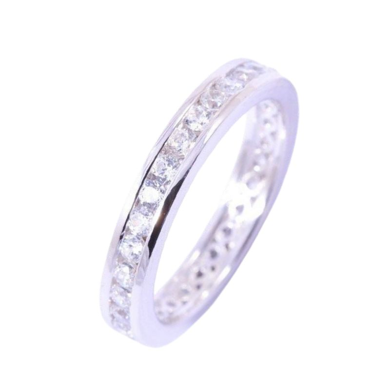 Schmidt 925 Silber Damenring mit Zirkonia Steinen, Ringgröße 56, silber