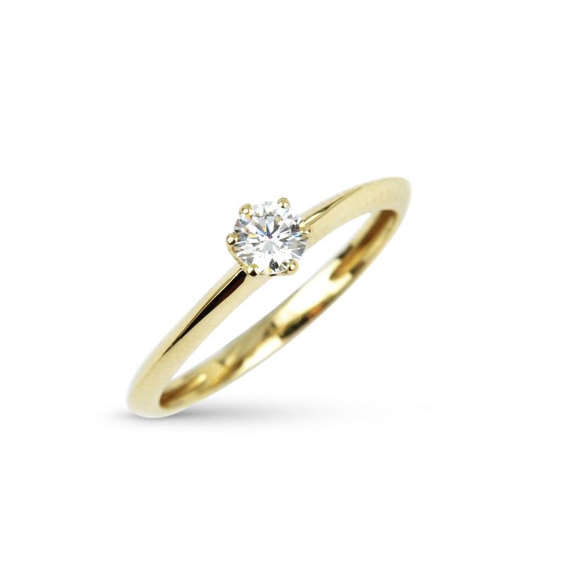 Schmidt Verlobungsring für Damen, 375 Gold mit Zirkonia, Größe 52